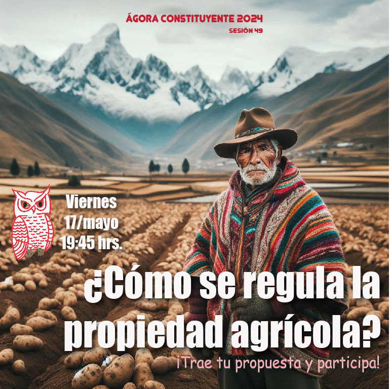 Ágora Constituyente  VIERNES 17 mayo  Sesión Nº 49   ¿Cómo se regula la propiedad agraria?