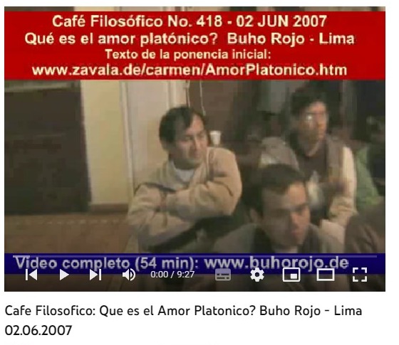 Cafe Filosofico N° 418:  ¿Qué es el Amor Platonico? 