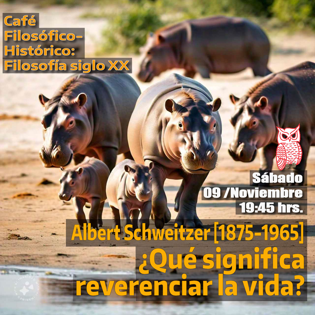 Café 1131, 9 de noviembre 2024. Café Filosófico-Histórico. Filosofía Siglo XX: ALBERT SCHWEITZER [1875 -1965]: ¿QUÉ SIGNIFICA REVERENCIAR LA VIDA?