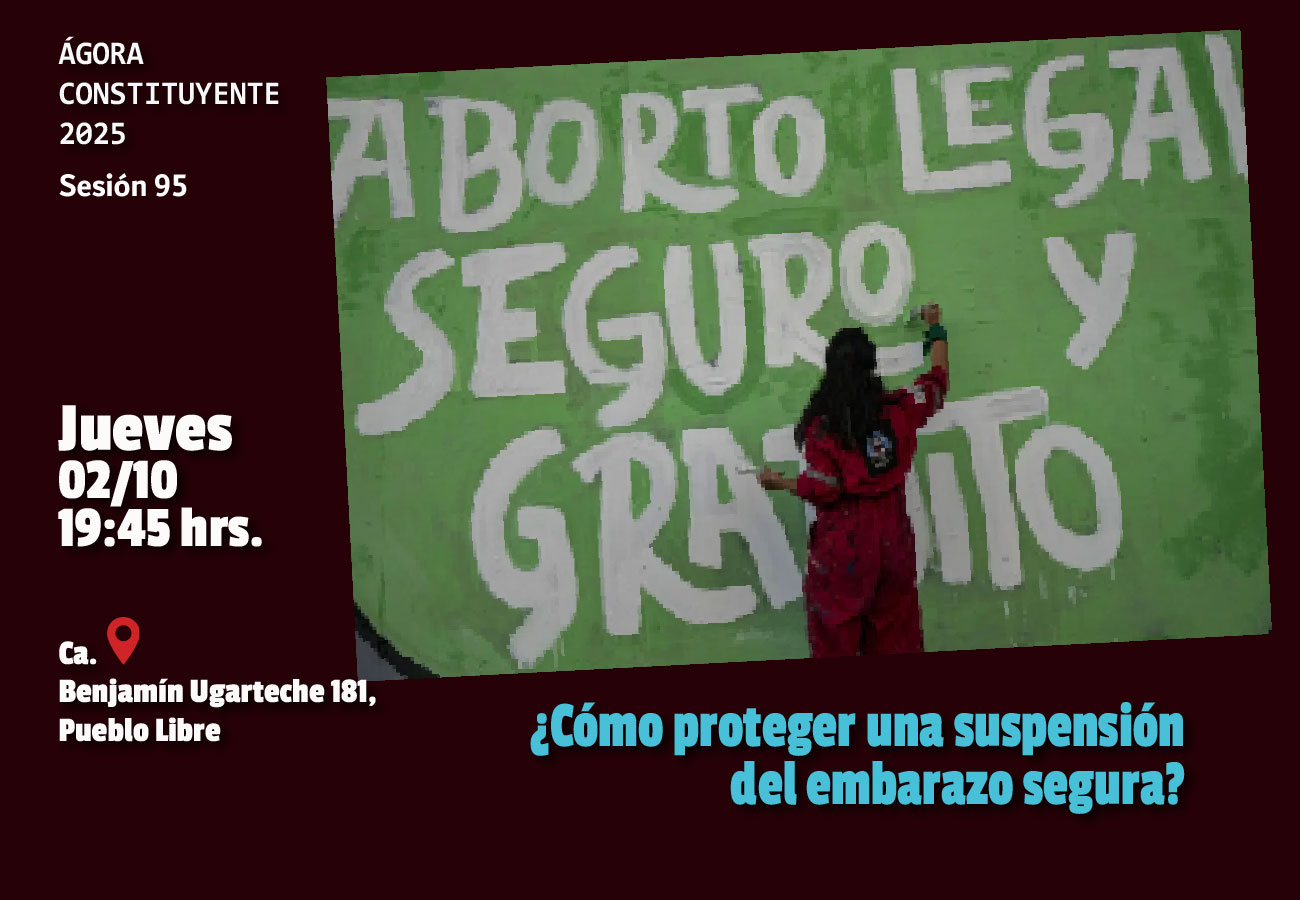 Ágora Constituyente. JUEVES 02 de octubre 2025. Sesión Nº 95: ¿CÓMO PROTEGER UNA SUSPENSIÓN DEL EMBARAZO SEGURA?