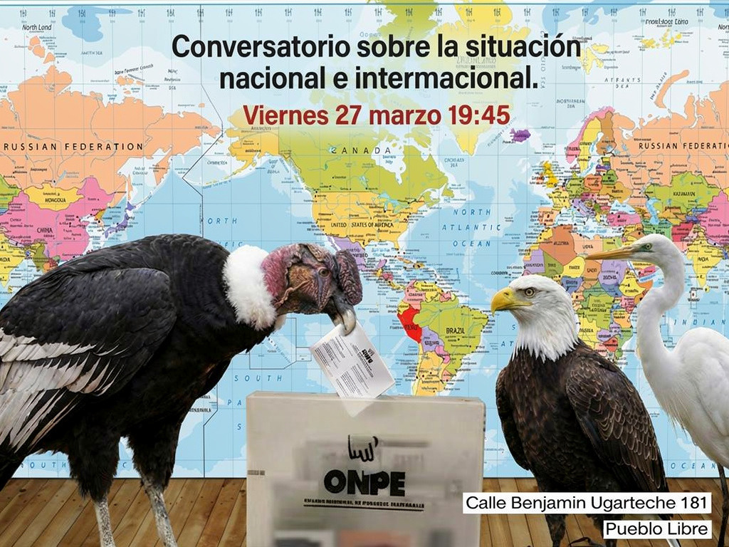 Conversatorio sobre la coyuntura internacional y nacional. VIERNES 27 de marzo 2026