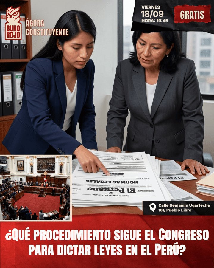 Ágora Constituyente. Sesión 117. VIERNES 18 setiembre 2026: ¿Qué procedimiento sigue el Congreso para dictar leyes en el Perú?