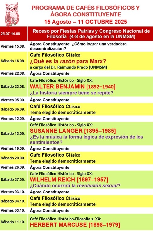 Programa 18 agosto - 11 octubre 2025